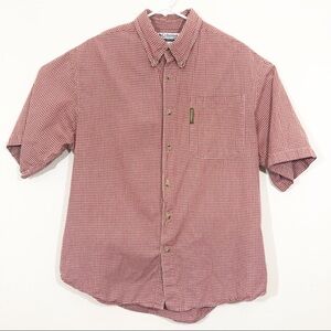 Columbia Checked Button Front Shirt Size Large